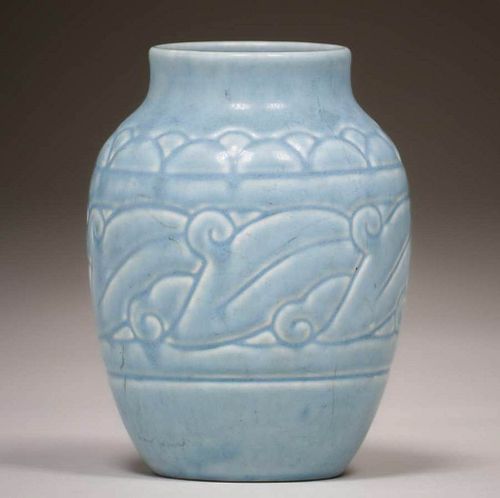 Rookwood #2854 Matte Blue Vase 1938