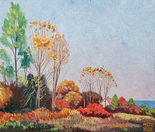 Tom Milton Wilder Chicago Painting "North Shore Autumn"