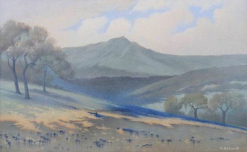 Rookwood Vellum Plaque Mt Tamalpais Carl Schmidt 1916