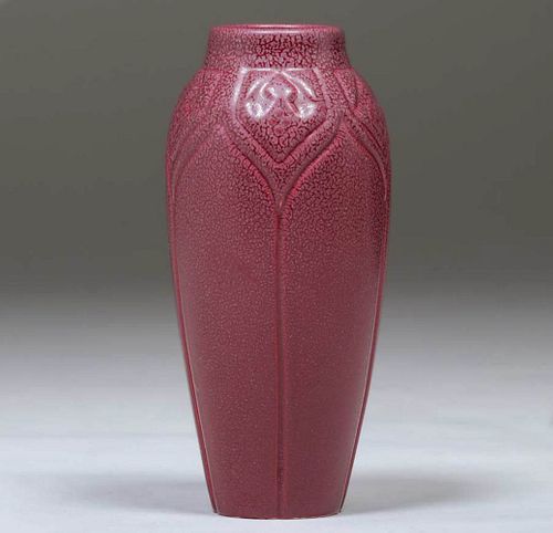 Rookwood Pottery #2392 Matte Red Vase 1924