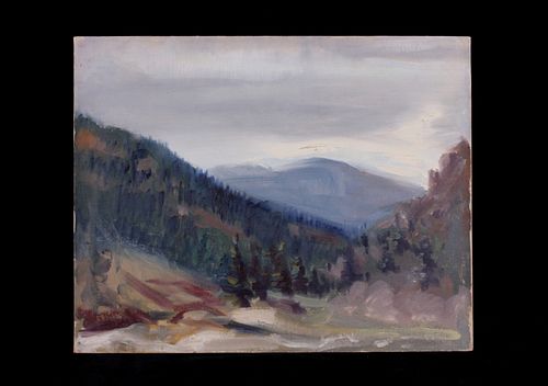 Original Carl Tolpo Mt. Massive Oil Painting 1939