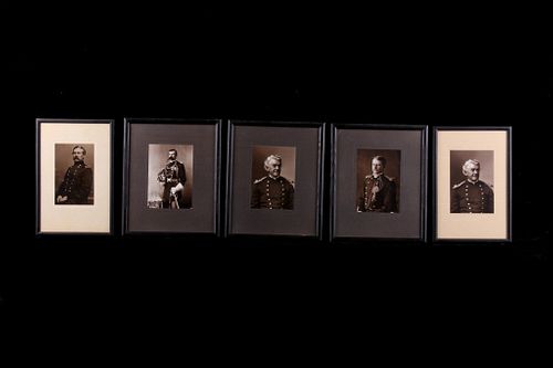 Framed Civil War Officer Photograph Collection