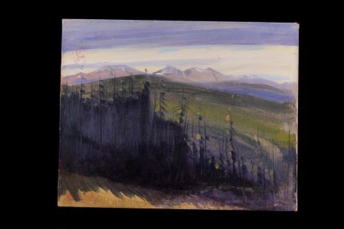 Original Carl Tolpo Big Horn Mtn. Oil Painting