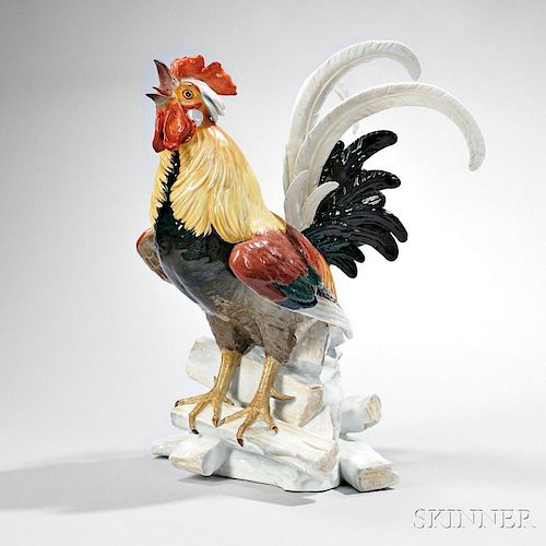 Meissen Porcelain Figure of a Rooster