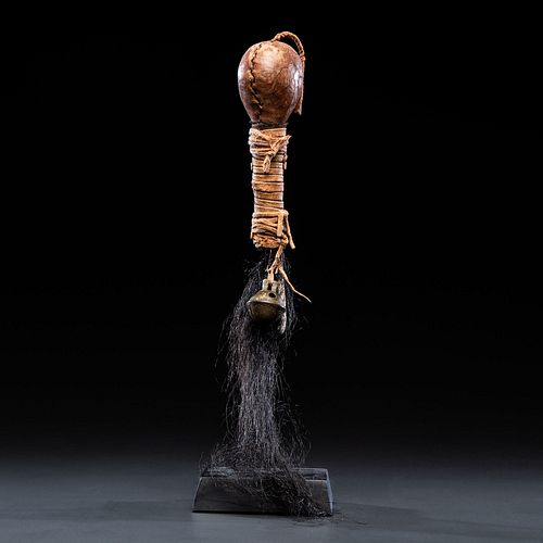 Plains Hide Rattle, with Incised Decoration, From the Collection of Dick Jemison, Alabama