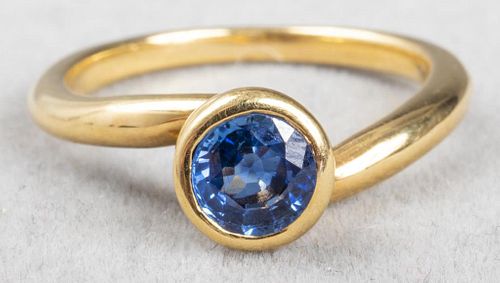 Angela Cummings 18K Yellow Gold Sapphire Ring