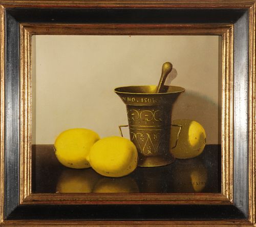 Nicolaas Bruynesteyn "Still Life with Lemons" Oil