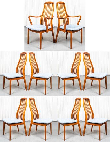 Mid-Century Modern Teak Dining Chairs, 10