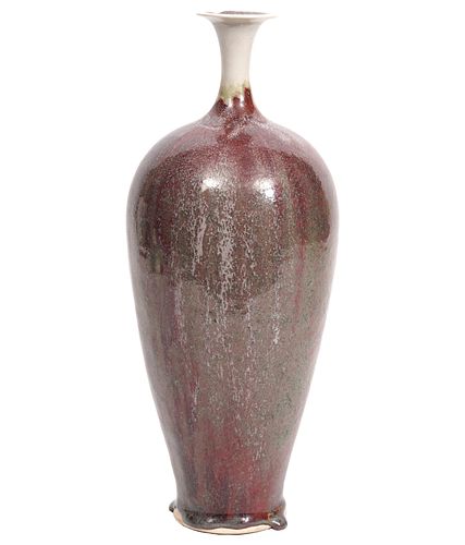 Unique Art Studio Pottery Large Bottle Vase