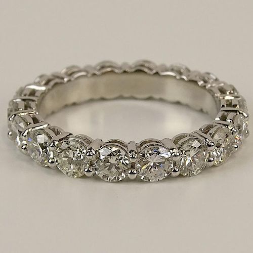 Lady's Approx. 3.0 Carat Round Cut Diamond and Platinum Eternity Band