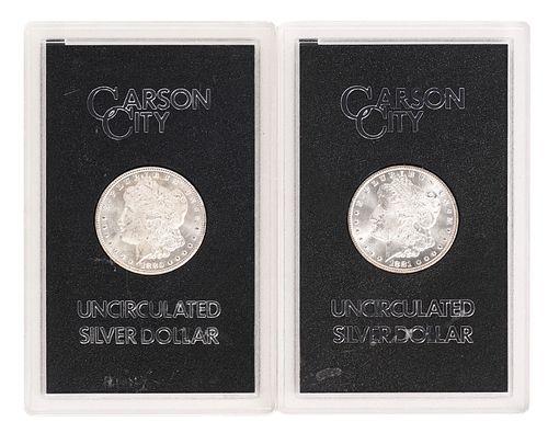 2 Carson City Morgan Silver Dollars 80/81
