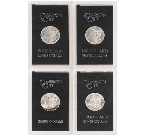 4 1882 Carson City Uncirculated Silver Dollars
