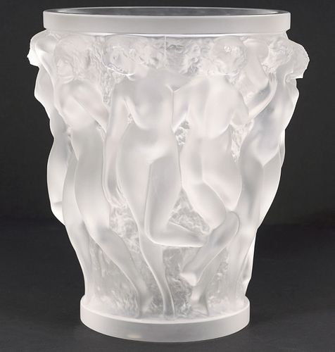 Lalique Bacchantes Crystal Vase