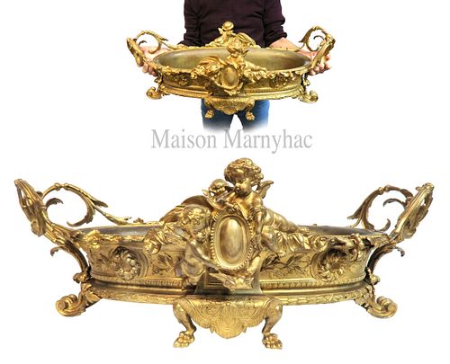 Very Large French Maison Marnyhac Jardiniere, 19th C.