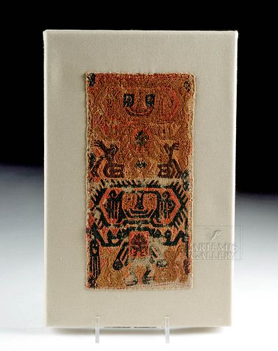 Paracas Camelid Textile Panel - Abstract Deities