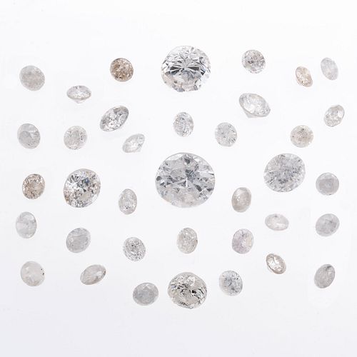 DIAMANTES SIN MONTAR  37 Diamantes salt and pepper corte brillante ~2.30 ct