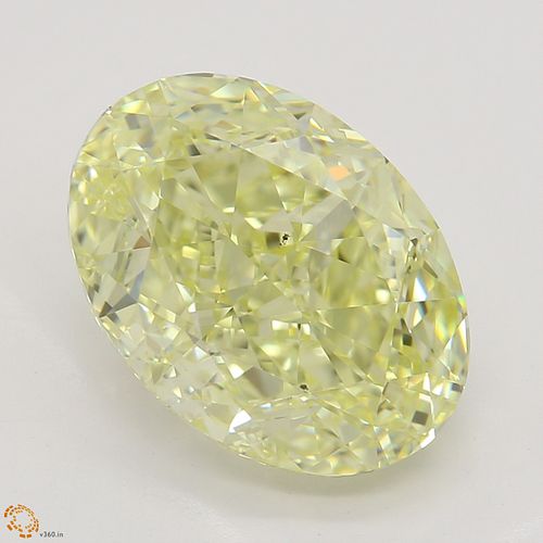 3.57 ct, Natural Fancy Light Yellow Even Color, VS2, Oval cut Diamond (GIA Graded), Unmounted, Appraised Value: $50,400 