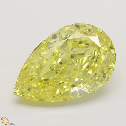2.20 ct, Natural Fancy Vivid Yellow Even Color, VVS1, Pear cut Diamond (GIA Graded), Unmounted, Appraised Value: $172,400 
