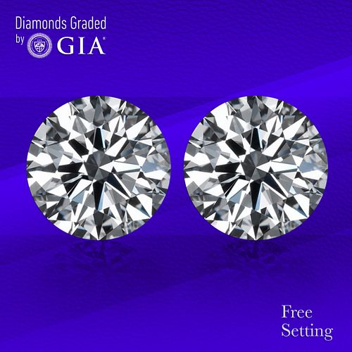 3.00 carat diamond pair TYPE IIa Round cut Diamond GIA Graded 1) 1.50 ct, Color D, IF 2) 1.50 ct, Color D, IF. Unmounted. Appraised Value: $119,200 