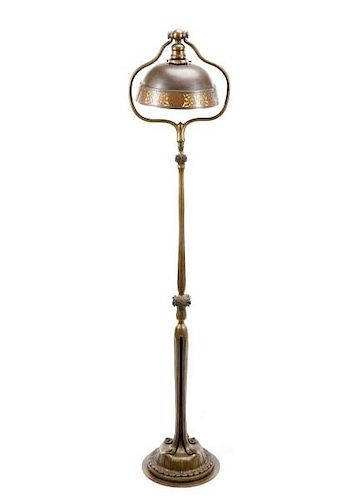Tiffany Studios Gilt Bronze Floor Lamp, #577