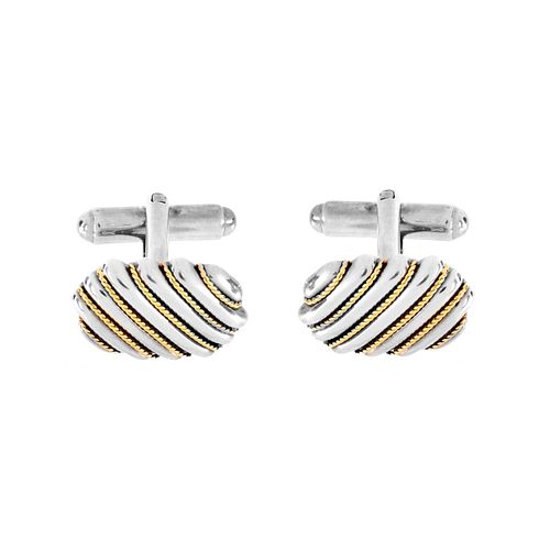 Tiffany & Co 18K and Sterling Cufflinks