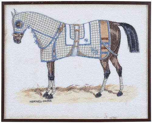 Framed Herm?s Horse Print on Terry Cloth Towel