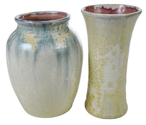 Two Pisgah Forest Crystalline Vases