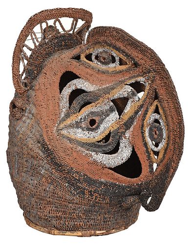 Papua New Guinea Abelam Woven Basketry Mask