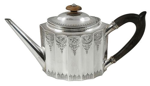 George III English Silver Teapot