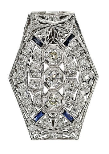 Platinum Diamond Brooch