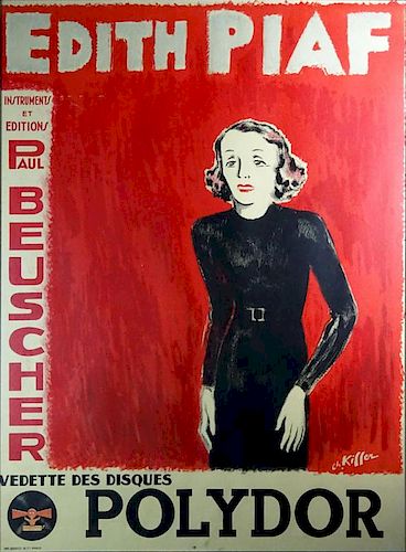 Color Poster "Edith Piaf" by Charles Kiffer