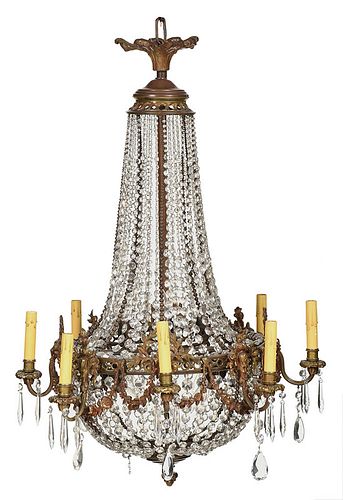 Louis XVI Style Eight Light Chandelier