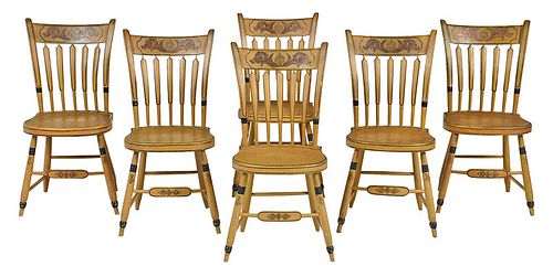 Set of Six Arrow Back Windsor Side Chairs