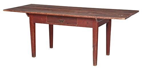 American Red Stained Poplar Harvest Table