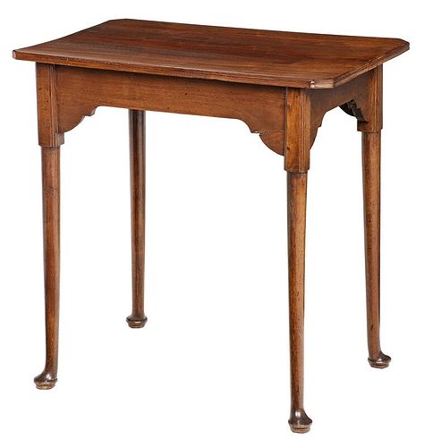 Rare Virginia Queen Anne Splay Leg Walnut Tea Table