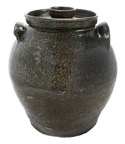 Edgefield Dave Drake Attributed Lidded Stoneware Jar