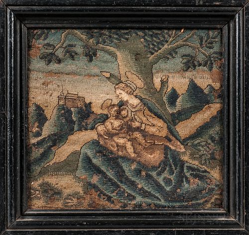 Needlework Picture of the Madonna and Child