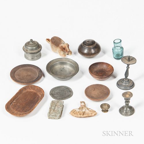 Fifteen Miniature Household Items
