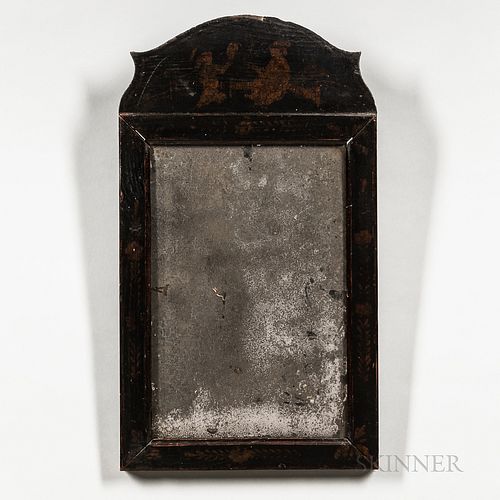 Queen Anne Chinoiserie-decorated Pine Mirror