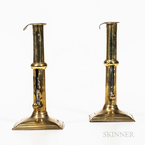 Pair of Early Push-up Candlesticks