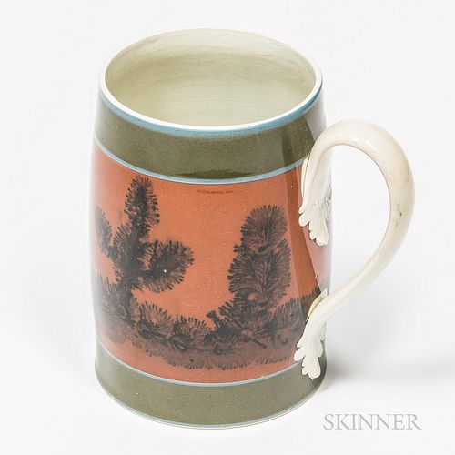 Mocha Tree and Slip-decorated Quart Mug