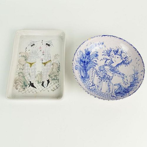 Bjørn Wiinblad, Danish (1918-2006) Two Ceramic Dishes