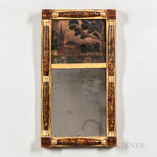 Small Painted Split-baluster Mirror
