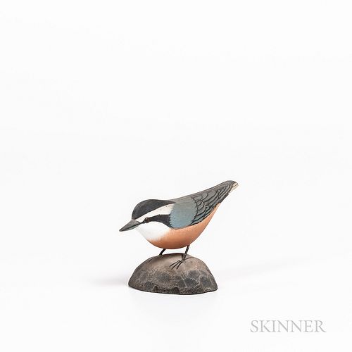 Jess Blackstone Carved and Painted Nuthatch