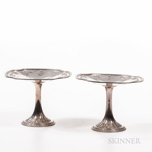 Pair of Dominick and Haff Sterling Silver Compotes