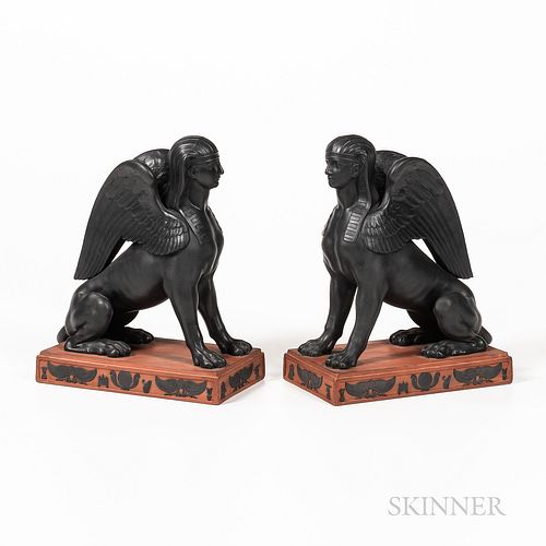 Pair of Wedgwood Egyptian Sphinxes