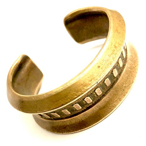 Bronze National Cash Register Casing Cuff Bracelet