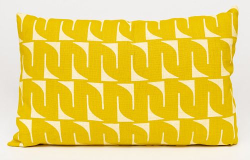 Sunflower Yellow Linen Lumbar Pillow