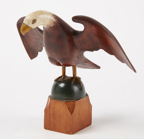 Carved Folk Art Eagle- Everett Pratt Maine