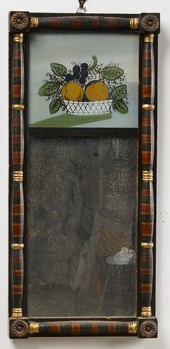 Two Part Mirror with Original Glass
